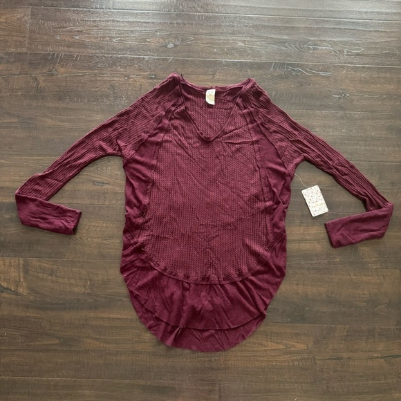 Free People Catalina Thermal Plumbery Heather Top Size Small Women - Picture 2 of 8